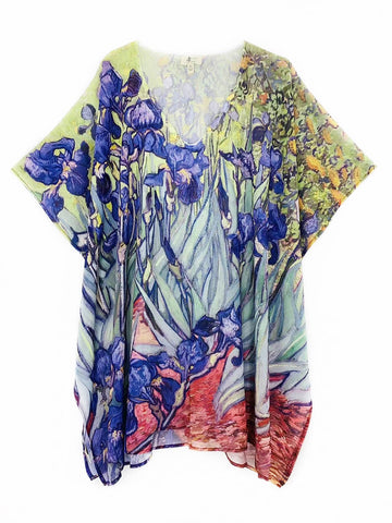  Van Gogh Irises V-Neck Tunic