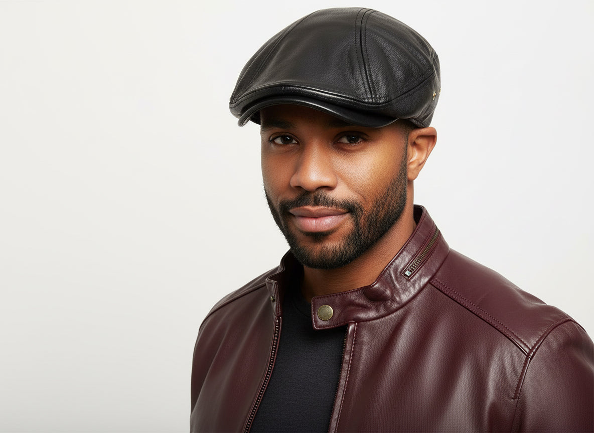 Vegan Leather Newsboy Hat – Shy vs Bold