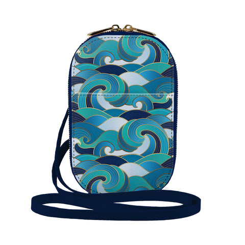 Turquoise wave crossbody purse