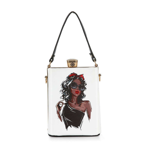 Hip Art Print Petite Hand Tote: Multi