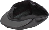 Black Leather Ascot Cap