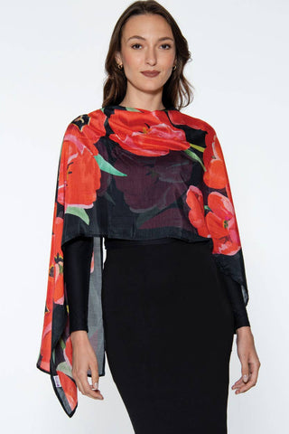 Samiya Scarves : Red Poppies