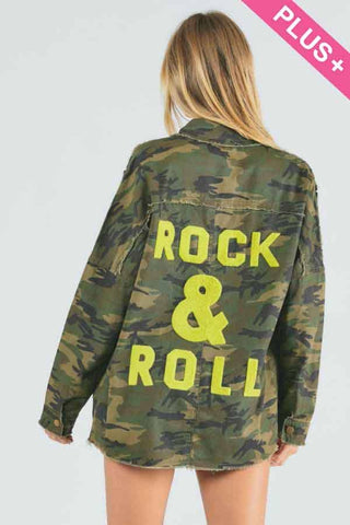 Plus Camo Rock and Roll Jacket