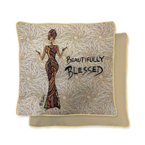 Woven Cushion Cover Beautifully Blessed