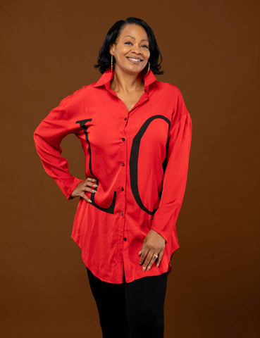 Red Love Shirtdress