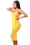 plus size yellow tank dress