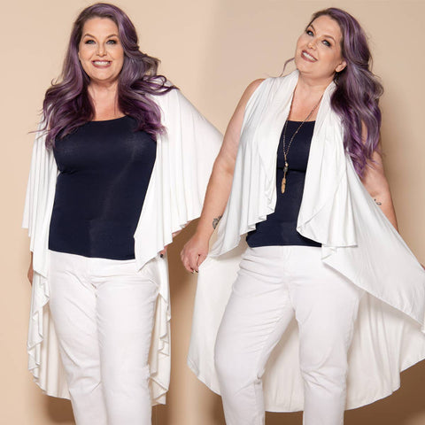 Ivory Convertible shawl long