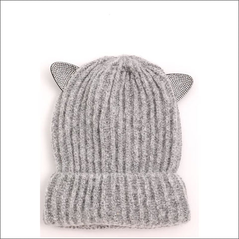 Meow Knit Hat - knit hat