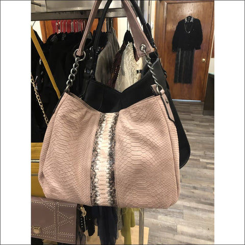 pinksnake print purse