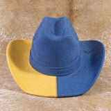 Gameday Two Tone Block Western Cowboy Hat: BLWH