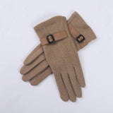 Women’s Classic Fashion Gloves with Buckle – 3 Colors: Black