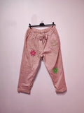 MOON PANTS 3 FLOWERS: CORAL / Frenchman