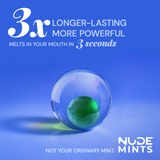 NUDE Mints - Dual Action Liquid Mint Capsules (Peppermint)
