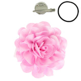 Camellia Flower Pin and Hair Clip : Burgundy
