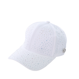 Rhinestone Embellished Baseball Cap: Blue