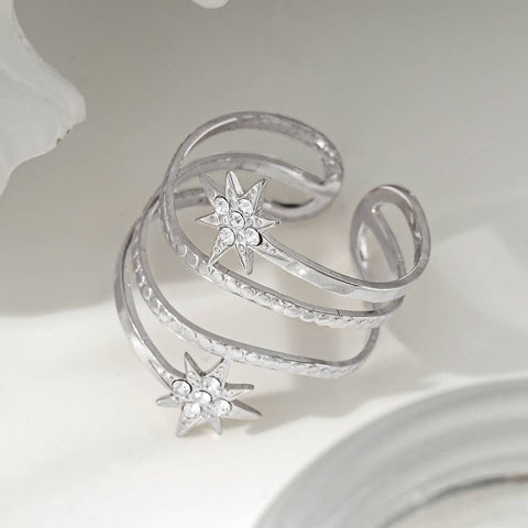 Silver Star Rising Ring