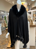 CP23112 Snow Flurry Cape w/Faux Fur Trim: 04 D Red