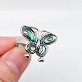 Tortoise Abalone Shell Adjustable Ring