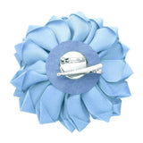 Pearl Pointed Flower Ribbon Brooch / Hair Clip: Purple