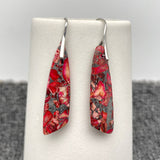 Colored Emperor Stone Geometric Agate Chakra Earrings - CS: F