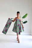 Sun Dress/ Mid Length/ Spagetti Straps/With Scarf
