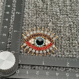 Sparkling Rhinestone Devil's Eye Brooch: Golden