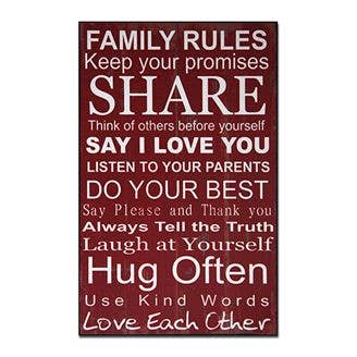 Family Rules Wall Plaque