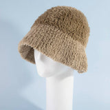Mixed Faux Fur Loose Bucket Hat: KA