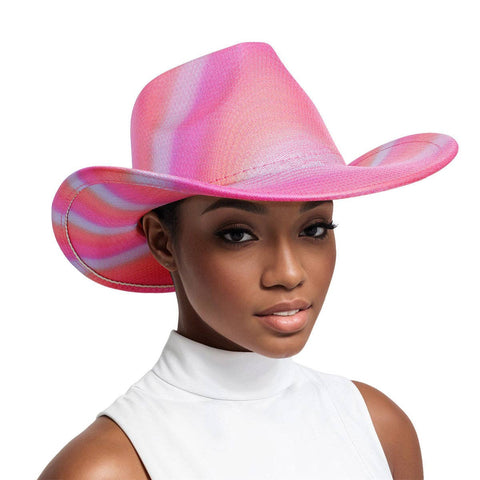 Cowboy Hat Iridescent Fuchsia Fashion Hat: Fuschia / Multi Tone / One Size