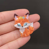 Acrylic Fox Brooch