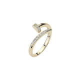 CZ Stone Paved Nail Ring
: 7