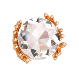 Gold Crystal Branch Ring: Color / Gold / Stretch to Fit