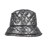 Shiny Quilted Bucket Hat
: Silver