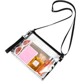 Attached Handle Clear Transparent Crossbody Shoulder Bag