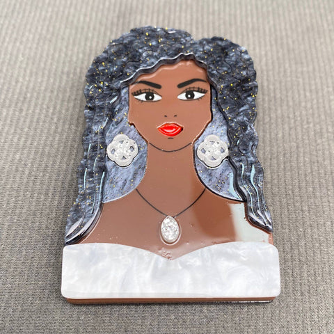 Acrylic Brooch MIO68106: B