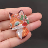 Cute Fox Acrylic Brooch