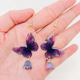 Multi Style Colorful Butterfly Flower Charm Dangle Earrings: B