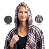 Black and Coco Plaid Rain & Travel Cape