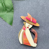 Fashion Woman Acrylic Brooch - MIO65371