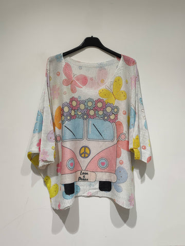 PESS PRINT PE25 bright flower van: Multicoloured / T(36-42)
