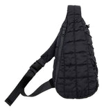 Quilted Stylish Lightweight Puffer Sling Bag: GRN / ONE SIZE