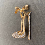 Rhinestone High-heeled Brooch