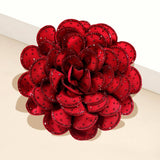 Bling Studded Flower Brooch / Hair Clip
: BK-CL