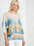 CX 998-02 - Printed Mesh Top: Fuschia