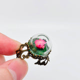 Colorful Baby's Breath Dried Flowers Classical Ring - PDF: Yellow