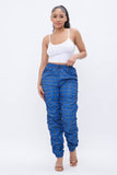 Plus Size Plaid Print Windbreaker Drawstring Jogger Pants: Red / 2-2-2 (1XL-2XL-3XL)