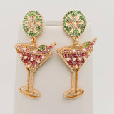 Cocktail Time Rhinestone Earrings
