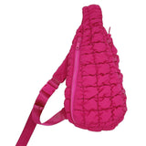 Quilted Stylish Lightweight Puffer Sling Bag: GRN / ONE SIZE