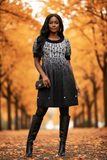 Charcoal Mist Sweater Dress: Gray / M