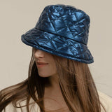 Shiny Quilted Bucket Hat
: Silver